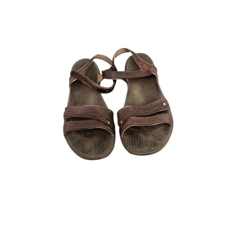 Merrell Dahlia Comfort Sandals Womens 8 Brown Leather Coffee Bean Walking
